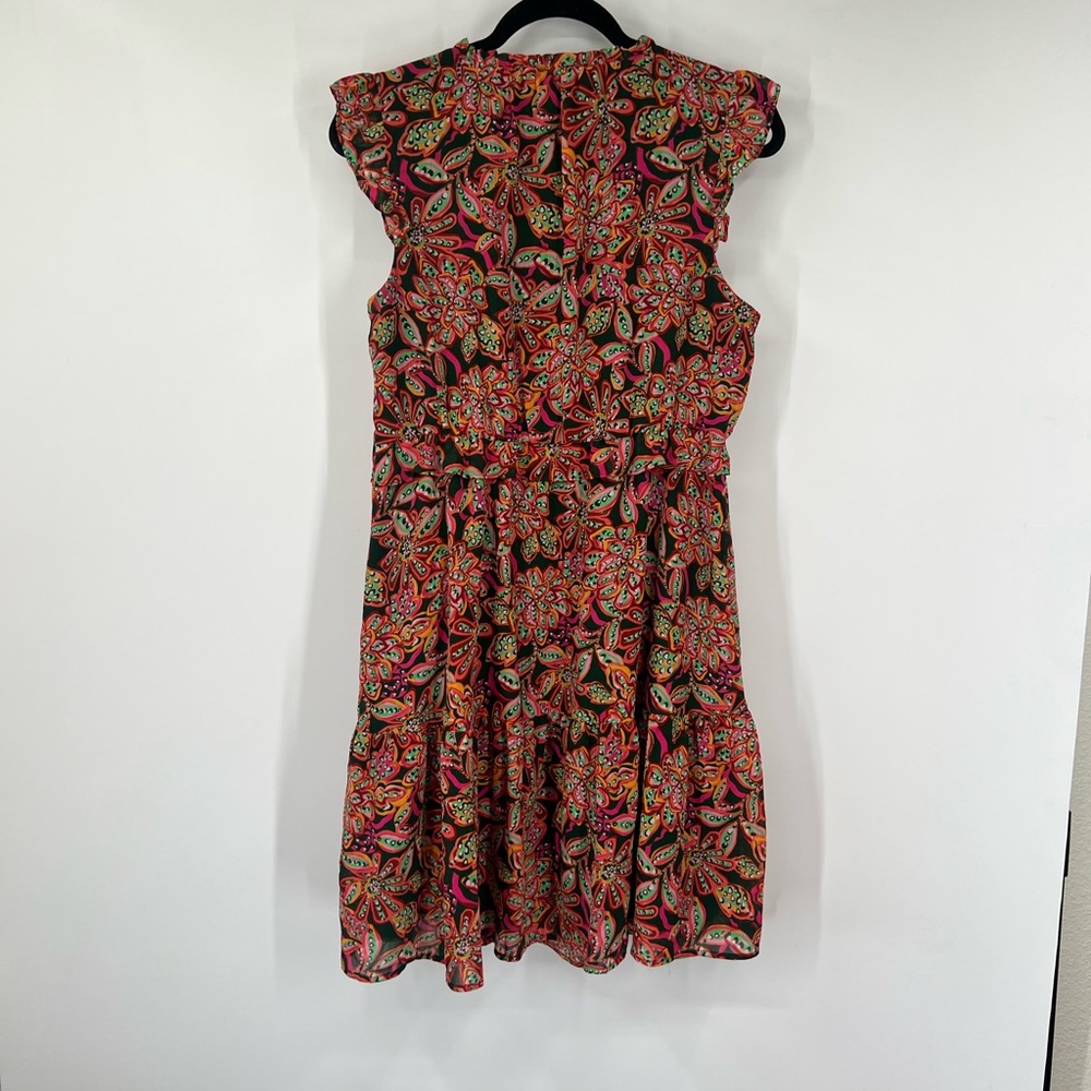 J. Crew Factory Ruffle V-Neck Mini Dress - Picture 5 of 7